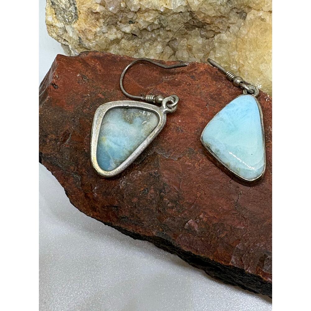 Vintage Larimar Pendant and Earrings Set. 90s. - Picture 3 of 7